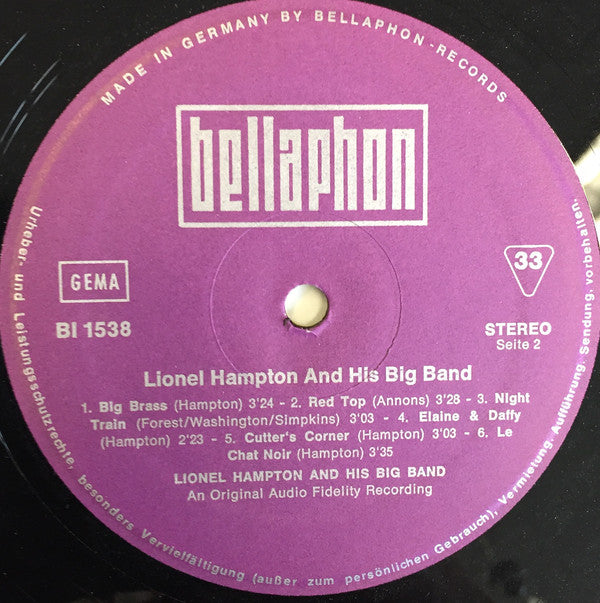 Lionel Hampton & His Big Band : Lionel Hampton And His Big Band (LP, Album)