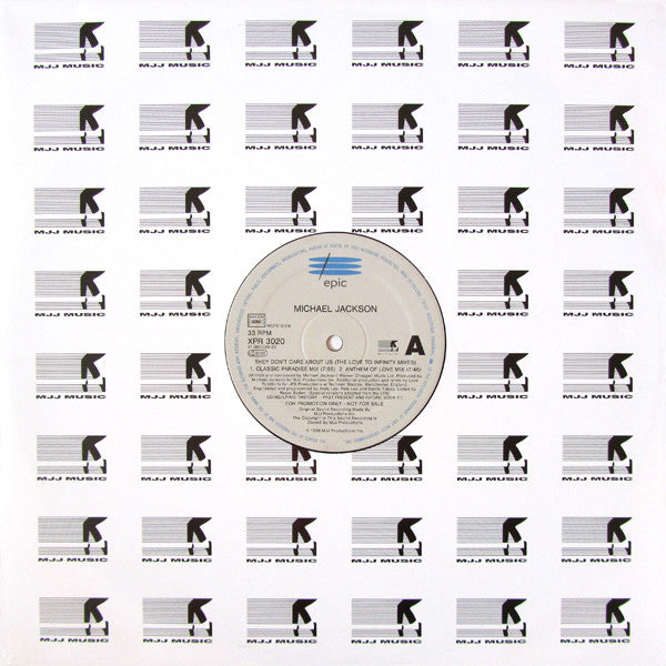 Michael Jackson : They Don't Care About Us (The Love To Infinity Mixes) (12", Promo)