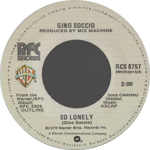 Gino Soccio : Dancer (7", Jac)