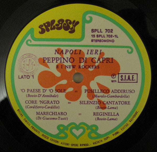 Peppino Di Capri E I New Rockers : Napoli Ieri Napoli Oggi (LP, Album, Vel)