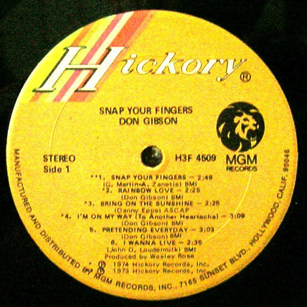 Don Gibson : Snap Your Fingers (LP)
