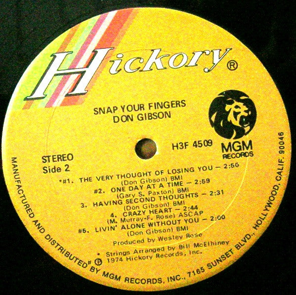Don Gibson : Snap Your Fingers (LP)