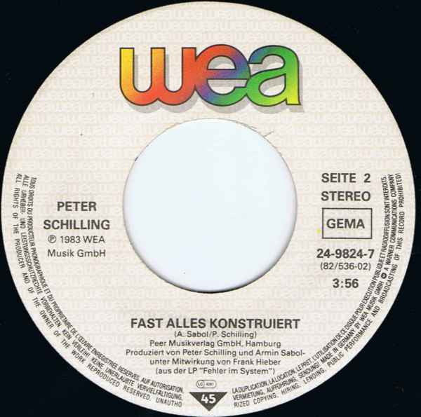Peter Schilling : Die Wüste Lebt (Alarmsignal...) (7", Single)