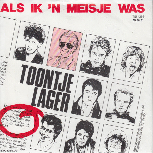 Toontje Lager : Als Ik 'n Meisje Was (7", Single)