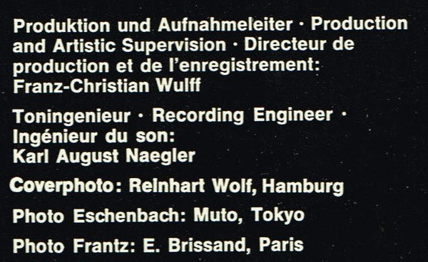 Wolfgang Amadeus Mozart - Christoph Eschenbach · Justus Frantz : Sonate In D-dur (In D Major) KV 448 Für 2 Klaviere (For Two Pianos) / Sonate In C-dur (In C Major) KV 521 Für Klavier Zu Vier Händen (For Piano Duet) (LP)