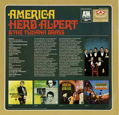 Herb Alpert & The Tijuana Brass : America (LP, Comp)