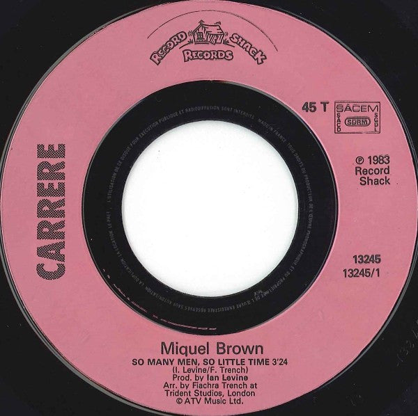 Miquel Brown : So Many Men - So Little Time (7", Single)