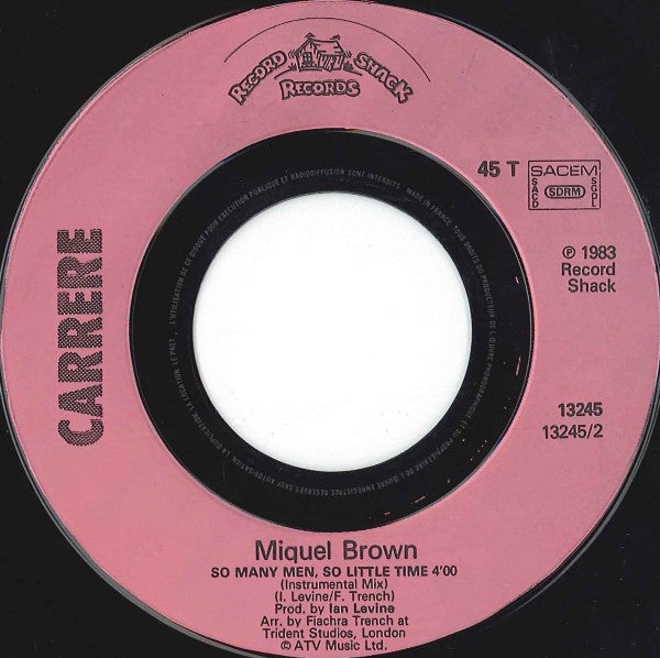 Miquel Brown : So Many Men - So Little Time (7", Single)