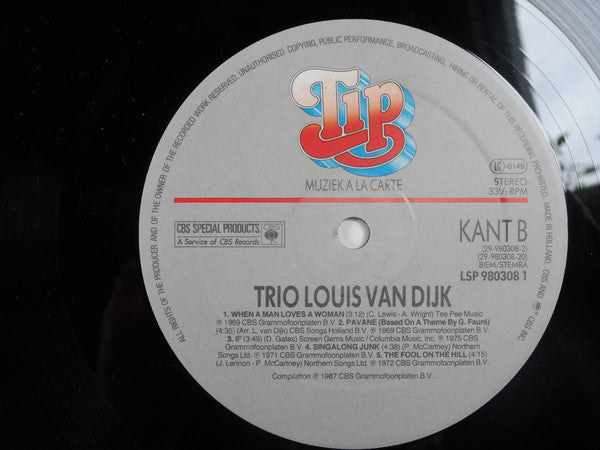 Louis Van Dyke Trio : Muziek à La Carte (LP, Comp)
