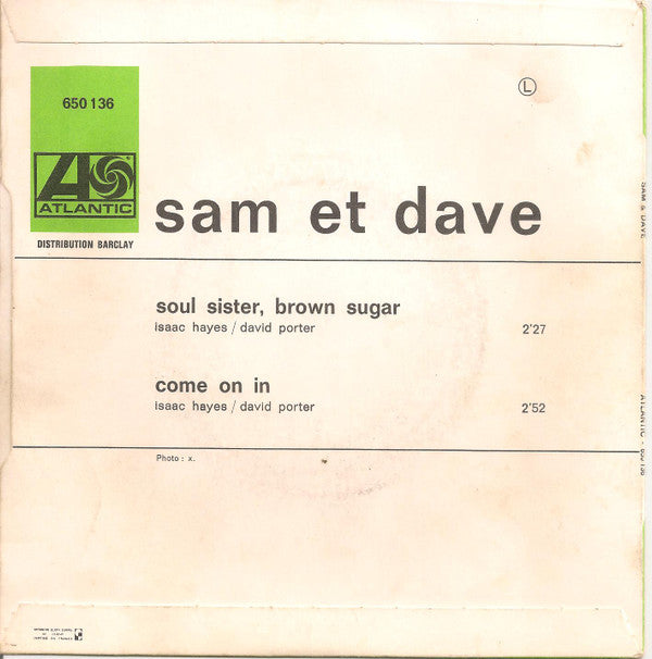 Sam & Dave : Soul Sister, Brown Sugar (7")