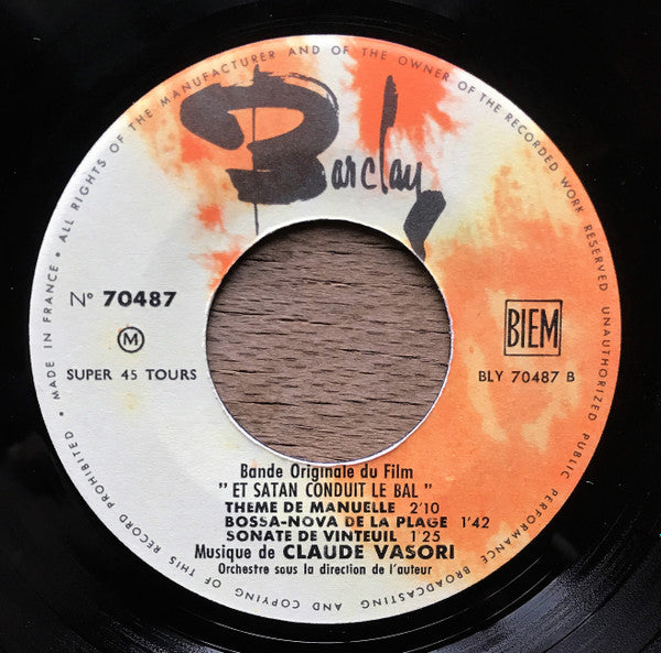 Claude Vasori : ... Et Satan Conduit Le Bal (7", EP)