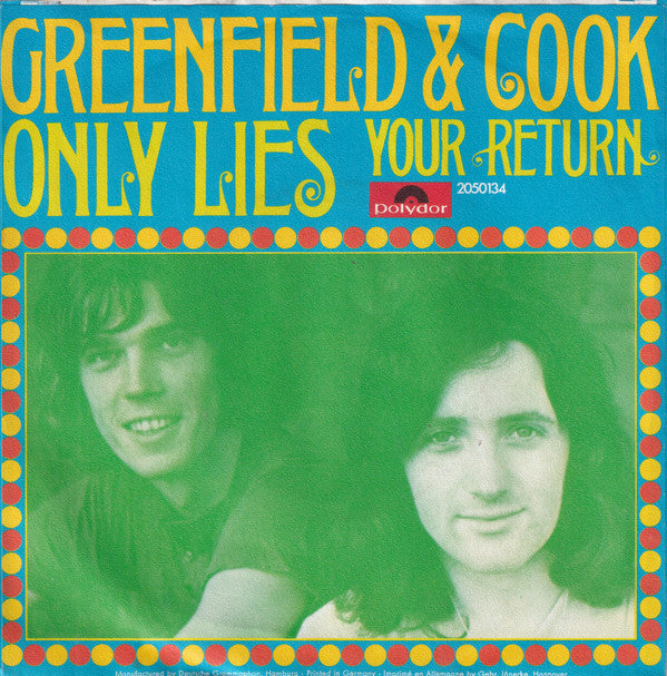 Greenfield & Cook : Only Lies  (7", Single)