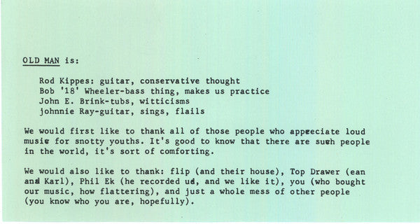 Old Man (3) : Middle Ground B/W Lace (7", Single, Num, Red)