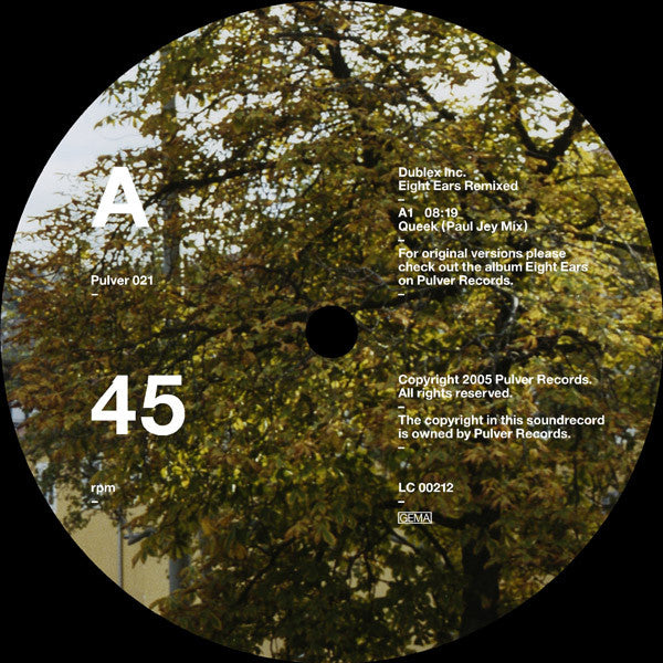 Dublex Inc. : Eight Ears Remixed (12")