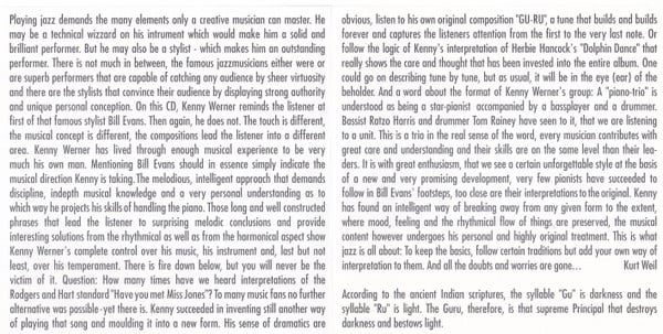 Kenny Werner Trio : Gu-Ru (CD, Album)