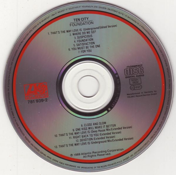 Ten City : Foundation (CD, Album)