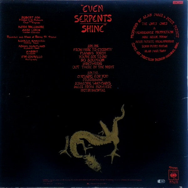 The Only Ones : Even Serpents Shine (LP, Album)
