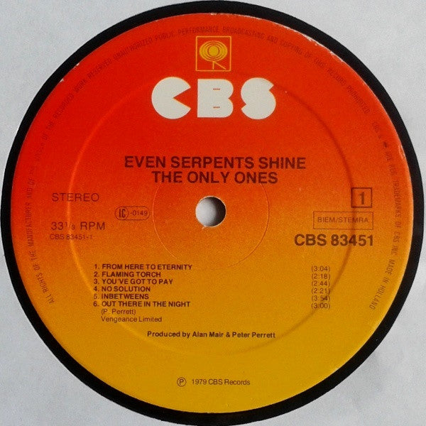 The Only Ones : Even Serpents Shine (LP, Album)