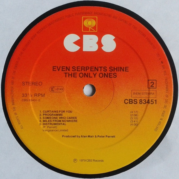 The Only Ones : Even Serpents Shine (LP, Album)