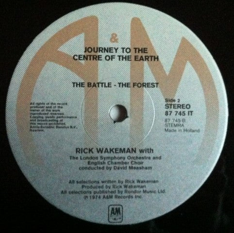 Rick Wakeman : Journey To The Centre Of The Earth (LP, Album, Gat)