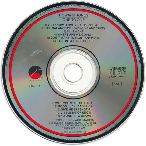Howard Jones : One To One (CD, Album)