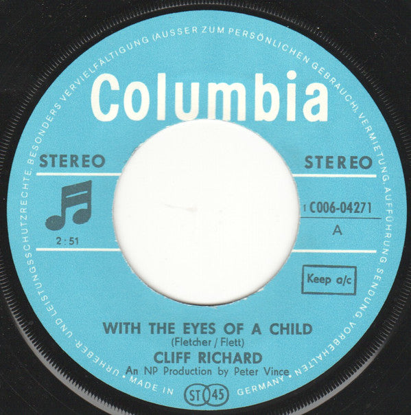 Cliff Richard : With The Eyes Of A Child (7")