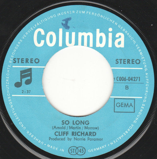 Cliff Richard : With The Eyes Of A Child (7")