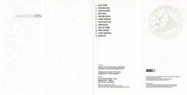 Turin Brakes : Ether Song (CD, Album, Promo)