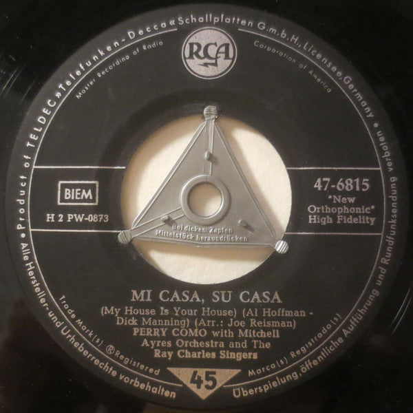 Perry Como : Round And Round / Mi Casa, Su Casa (7", Single)