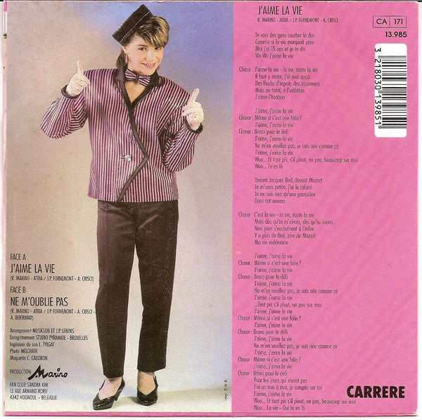 Sandra Kim : J'aime La Vie (7", Single)
