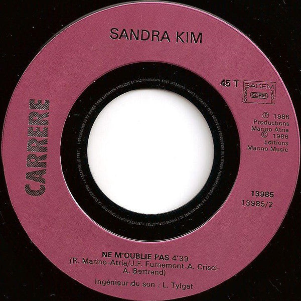 Sandra Kim : J'aime La Vie (7", Single)