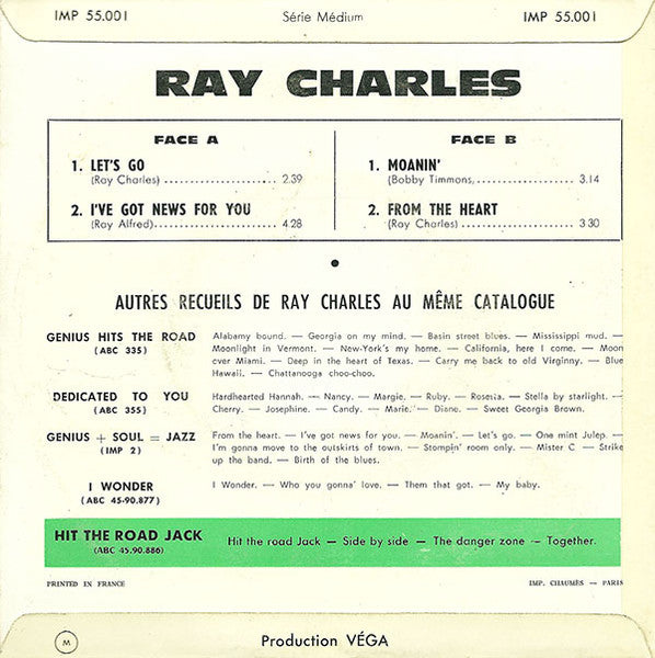 Ray Charles : Let's Go (7", EP, Gre)