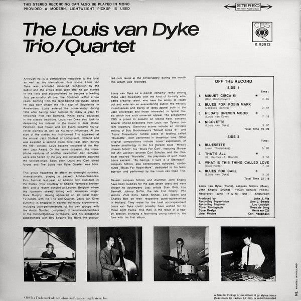 The Louis Van Dyke Trio* & The Louis Van Dyke Quartet : 3/4 (LP, Album, RE)