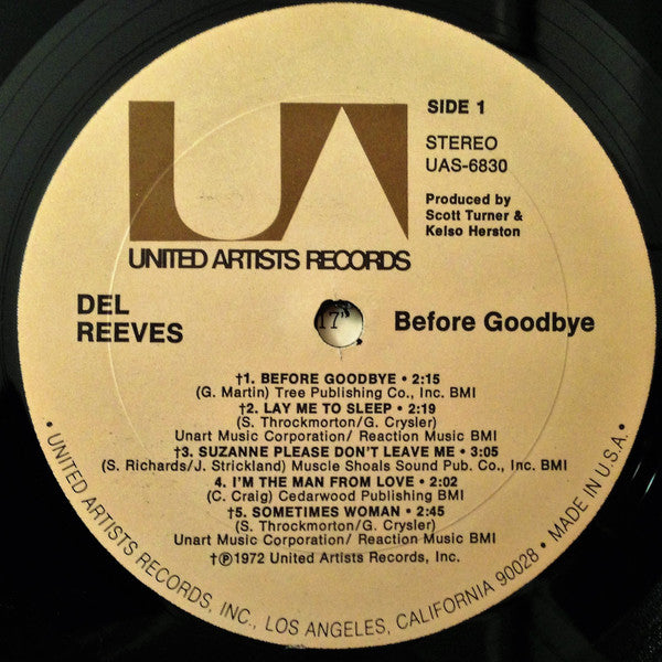 Del Reeves : Before Goodbye (LP, Album)