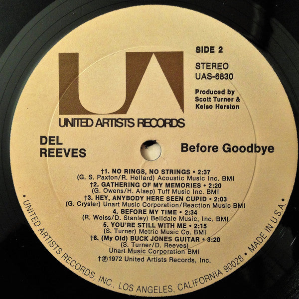 Del Reeves : Before Goodbye (LP, Album)