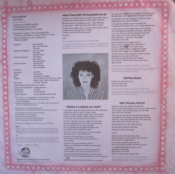 Cory Daye : Cory And Me (LP, Album)