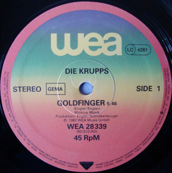Die Krupps : Goldfinger (12", Maxi, Ltd)