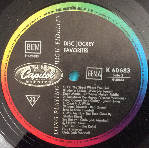 Various : Disc Jockey Favorites (10", Comp)