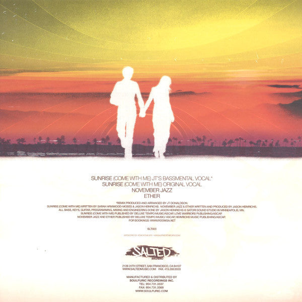 Roomsa Featuring Lady Sarah : The Sunrise EP (12", EP)