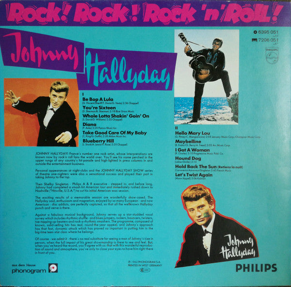 Johnny Hallyday : Rock! Rock! Rock 'N' Roll (LP, Comp, RE)