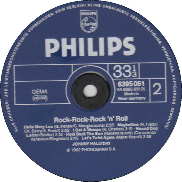 Johnny Hallyday : Rock! Rock! Rock 'N' Roll (LP, Comp, RE)
