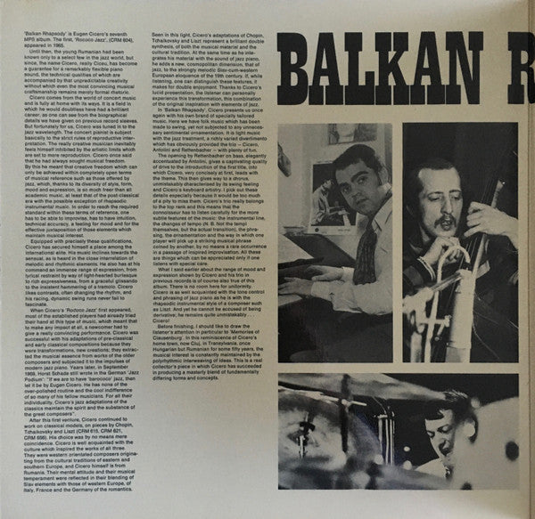 Eugen Cicero : Balkan Rhapsody = Balkan Rhapsodie (LP, Album)
