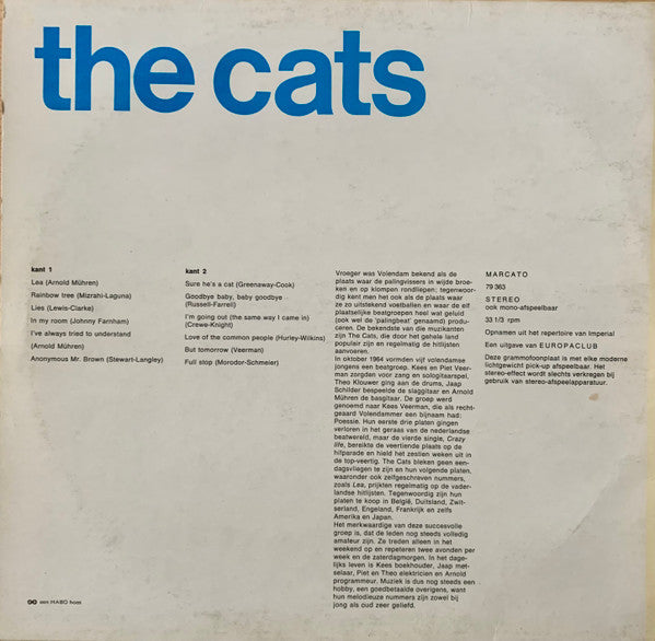 The Cats : Cats (LP, Comp, Club)