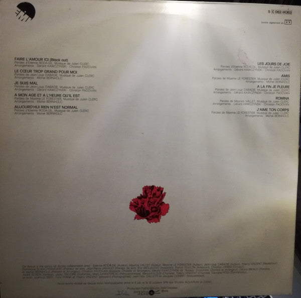 Julien Clerc : À Mon Age Et À L'Heure Qu'Il Est (LP, Album)