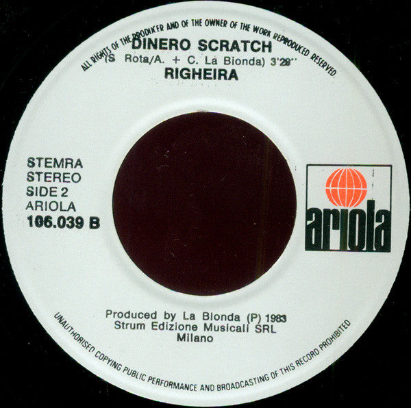 Righeira : No Tengo Dinero (7", Single)