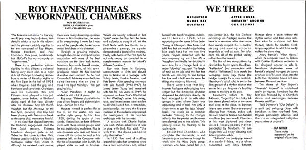 Roy Haynes With Phineas Newborn Jr. | Paul Chambers (3) : We Three (CD, Album, RE, RM, RVG)