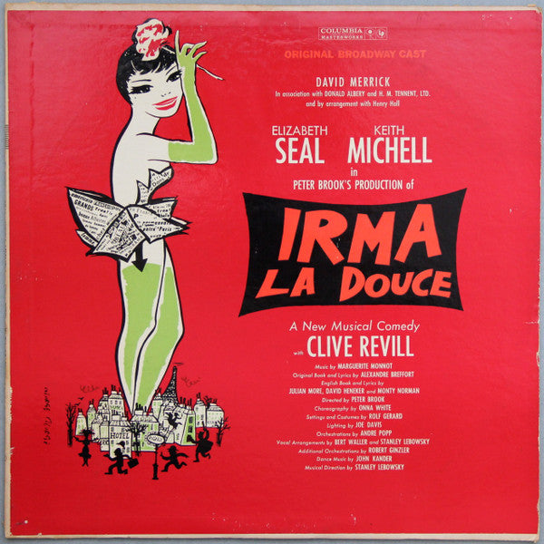 David Merrick (2) Presents Elizabeth Seal And Keith Michell : Irma La Douce (Original Broadway Cast) (LP, Album, Mono)