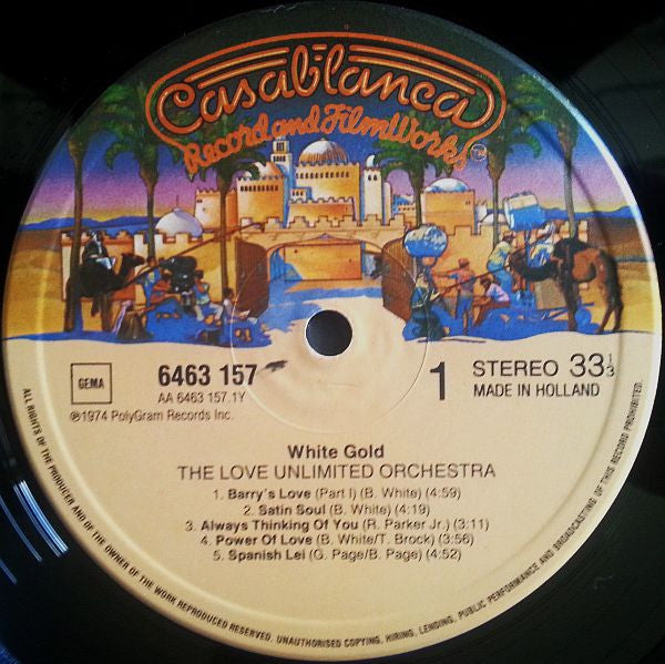 The Love Unlimited Orchestra* : White Gold (LP, Album, RE)