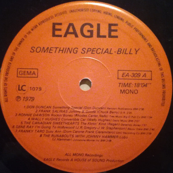 Various : Something Special-Billy (LP, Comp, Mono)