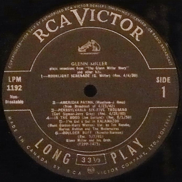 Glenn Miller And His Orchestra : Glenn Miller Plays Selections From "The Glenn Miller Story" And Other Hits (LP, Album)